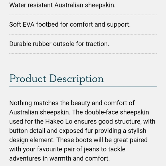 New Emu Hakea Low Skeepskin Fur Boots - Picture 7 of 7